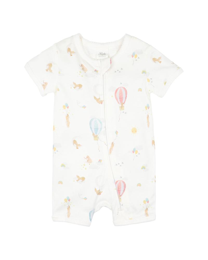 Morgan Print SS Zip Romper Morgan Print SS Zip Romper