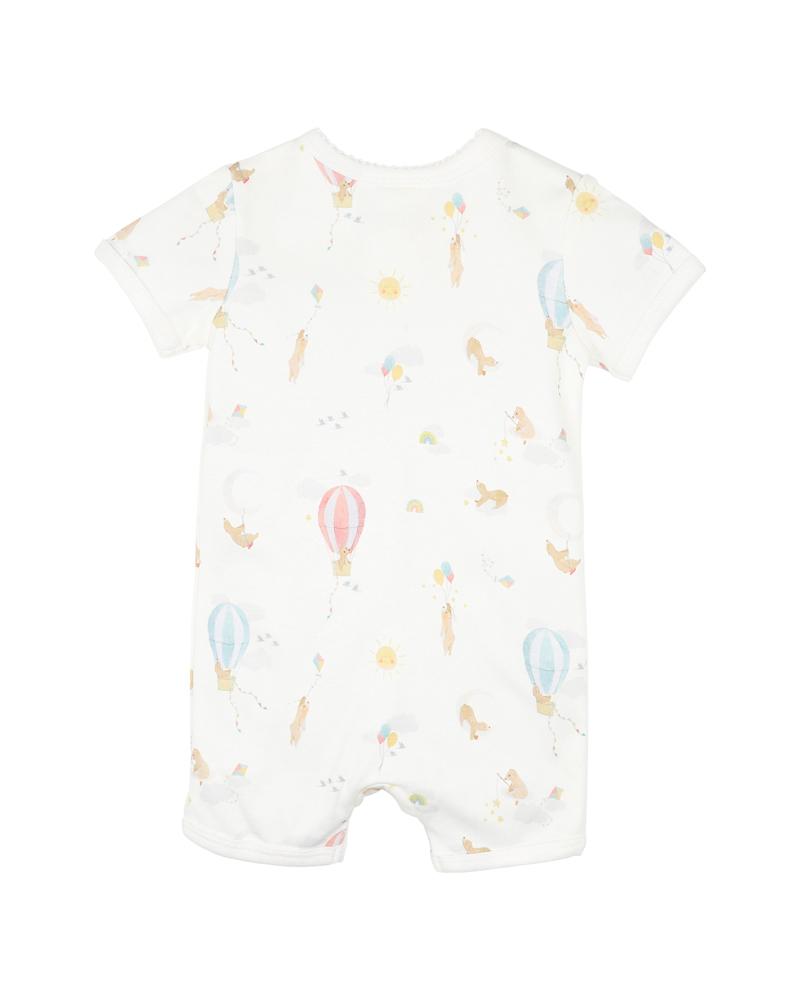 Morgan Print SS Zip Romper Morgan Print SS Zip Romper