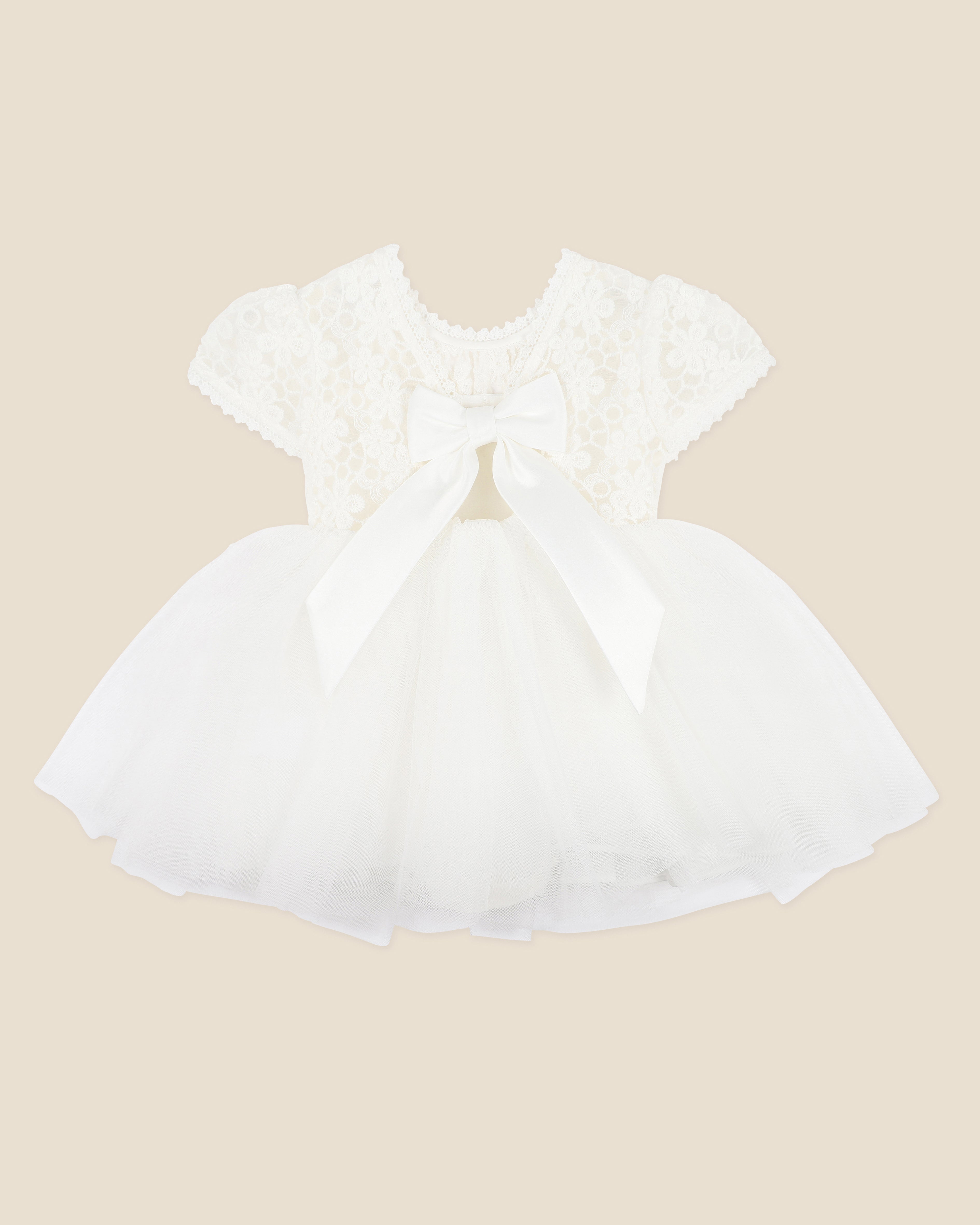 LACE BODICE W BACK BOW DRESS – Minihaha