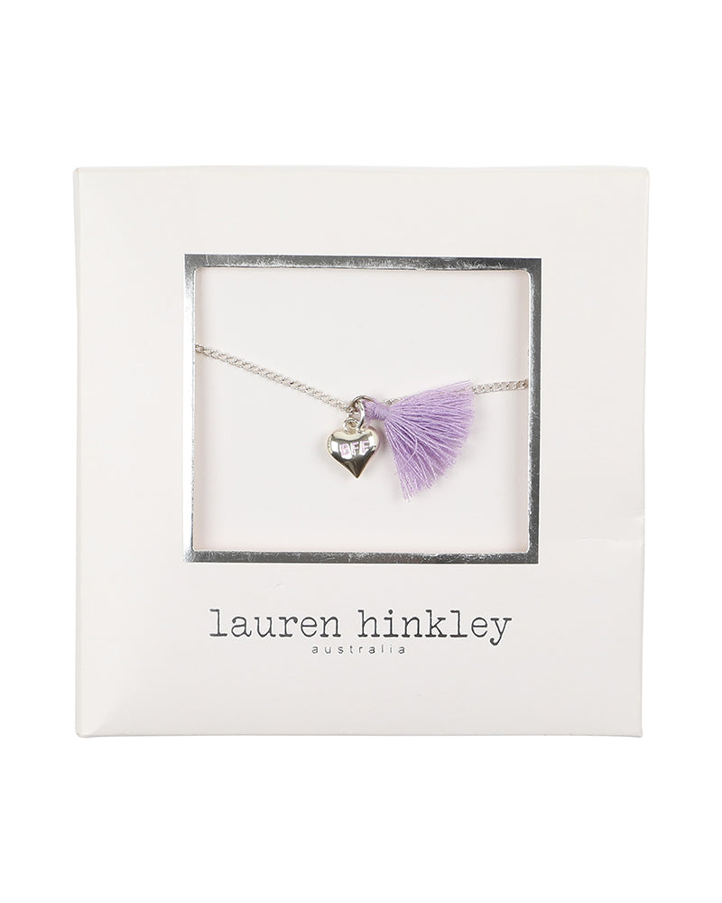 Purple hotsell tassel necklace