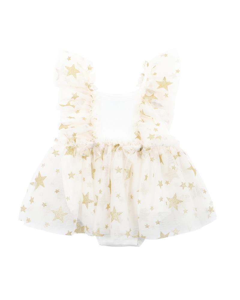 PARTY GLITTER STAR OVERLAY DRESS Minihaha PARTY GLITTER STAR OVERLAY DRESS Minihaha